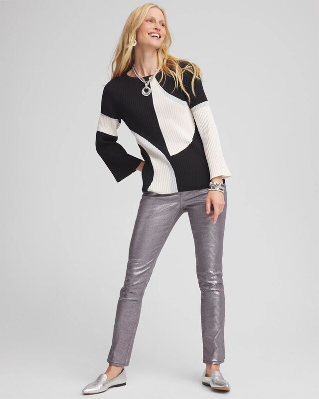 Abstract Pullover Sweater - image 2